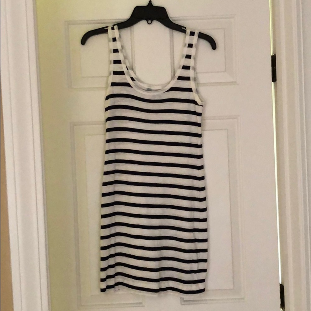French Connection Black and white stripe dress